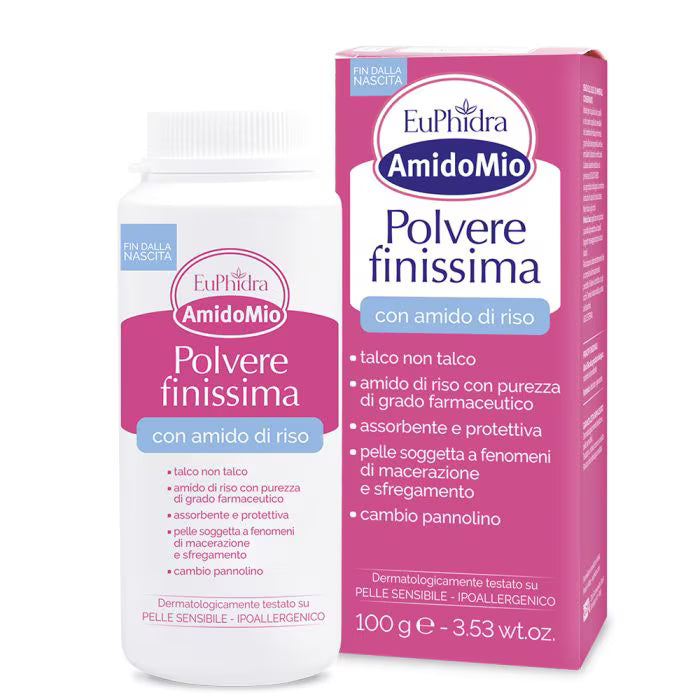 EuPhidra AmidoMio Polvere Finissima Amido di Riso Pelli Sensibili 100 g