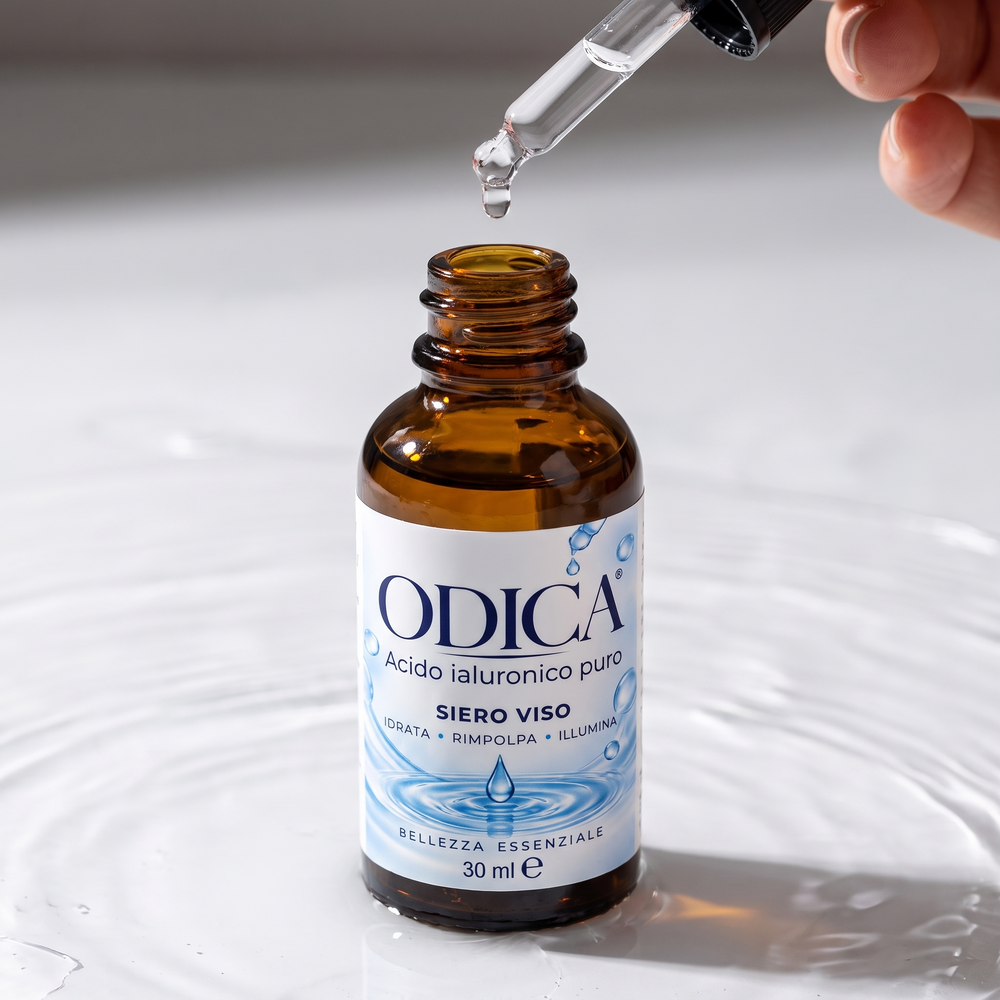 Contagocce del siero viso ODICA con una goccia di siero