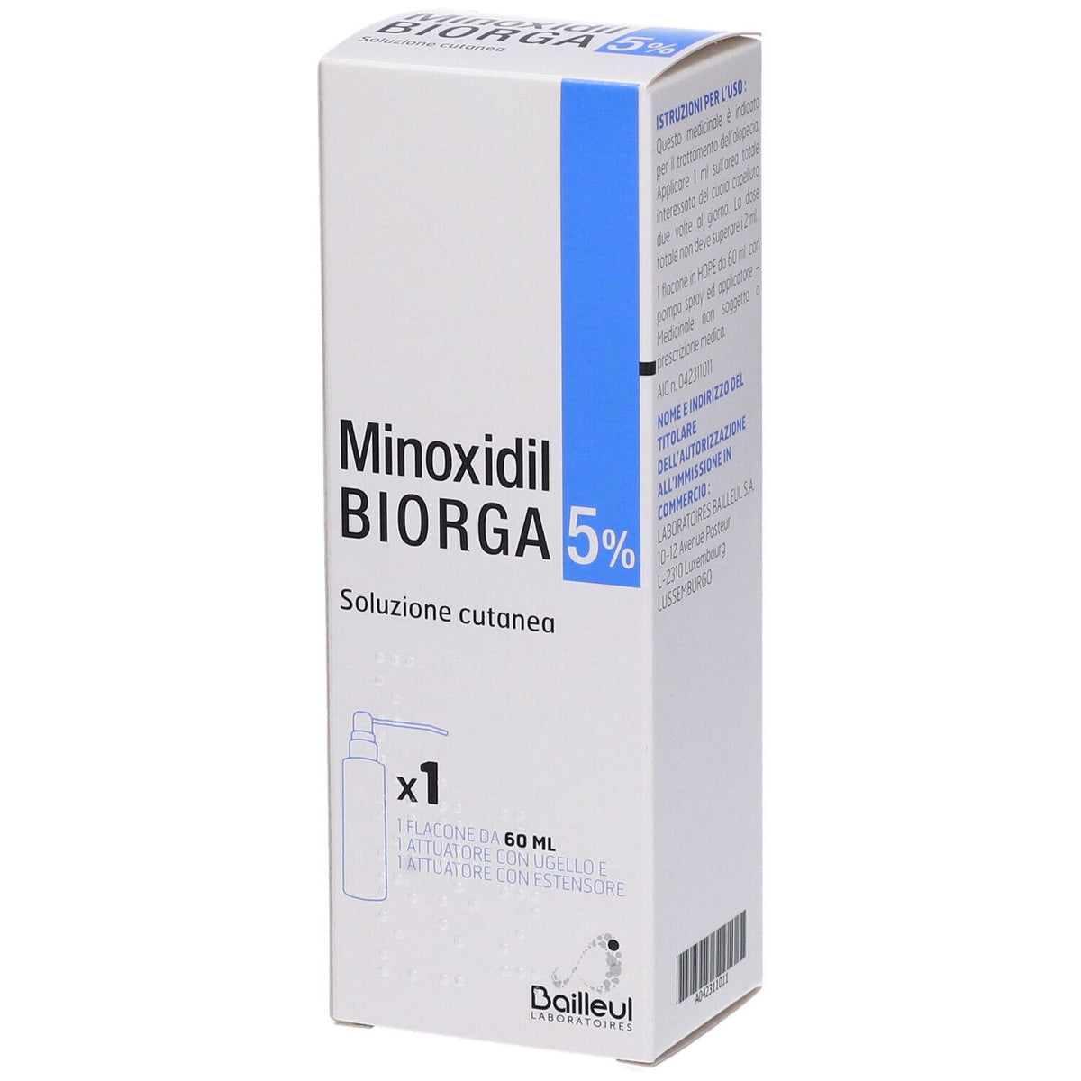 Minoxidil Biorga 5%, soluzione cutanea